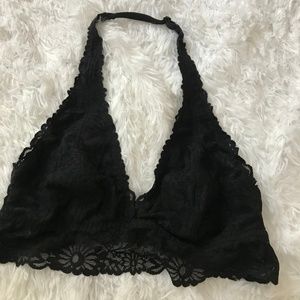 PINK Lace Halter Bralette